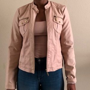 Millenial Pink Moto Jacket